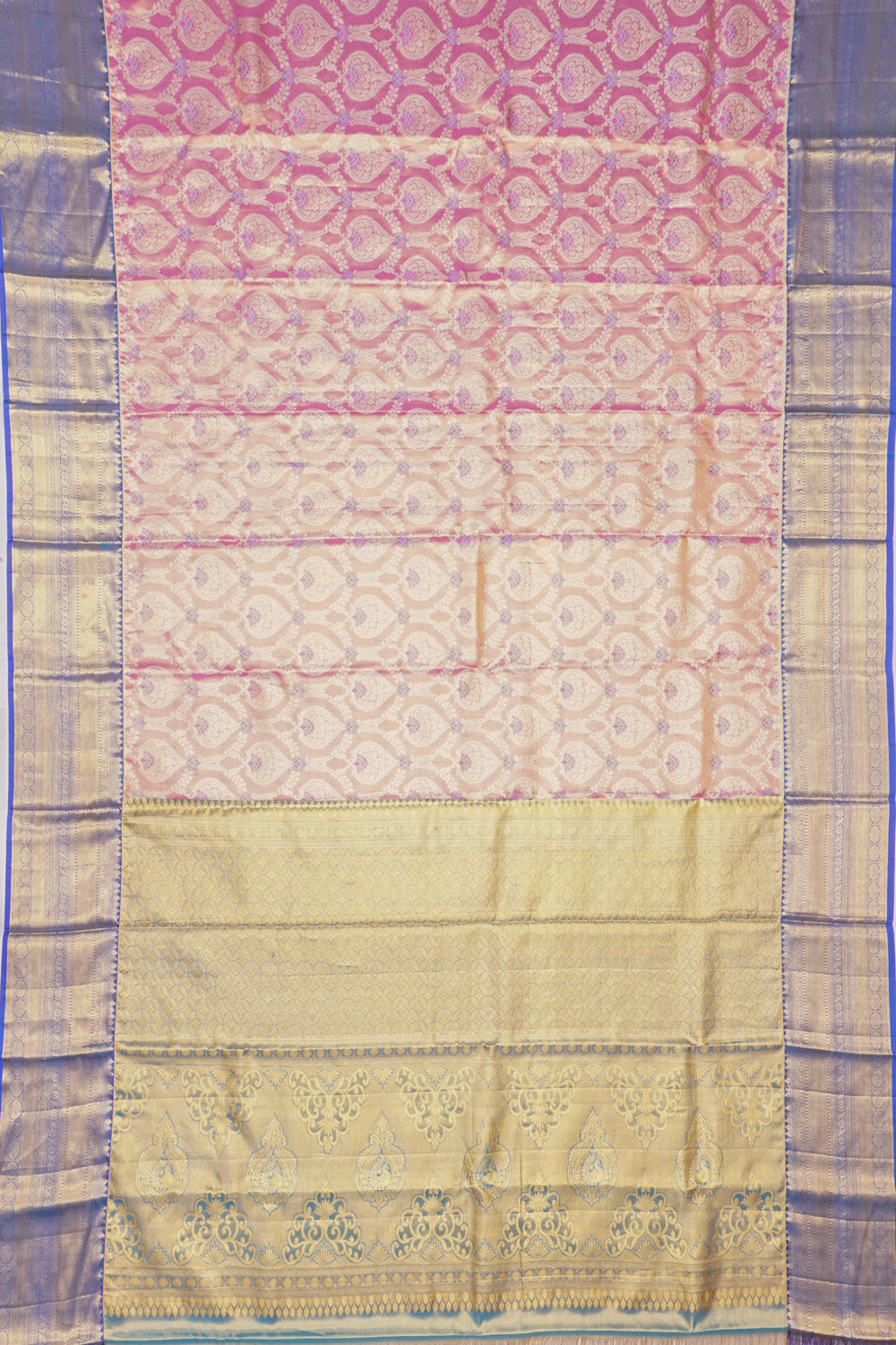 Taranga Kanchi Silk Tissue Brocade Baby Pink Saree
