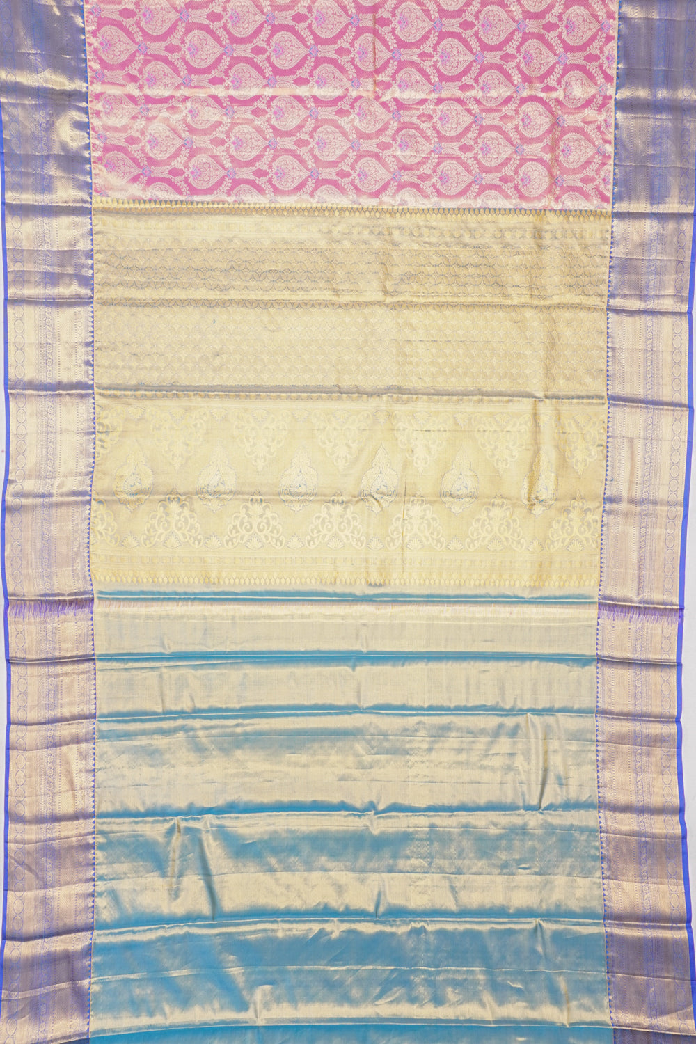 Taranga Kanchi Silk Tissue Brocade Baby Pink Saree