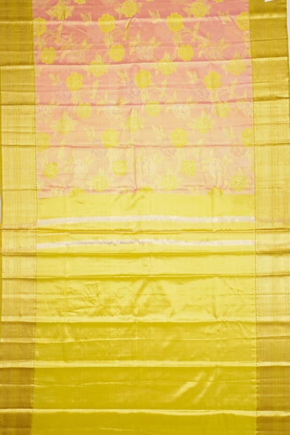 Taranga Kanchi Silk Tissue Brocade Peach Saree