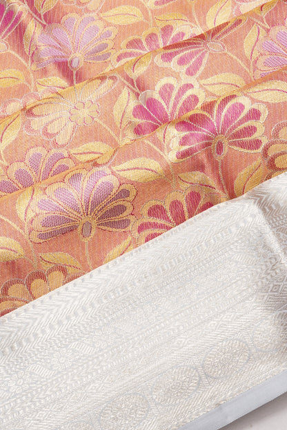 Taranga Kanchi Silk Tissue Brocade Pink Saree
