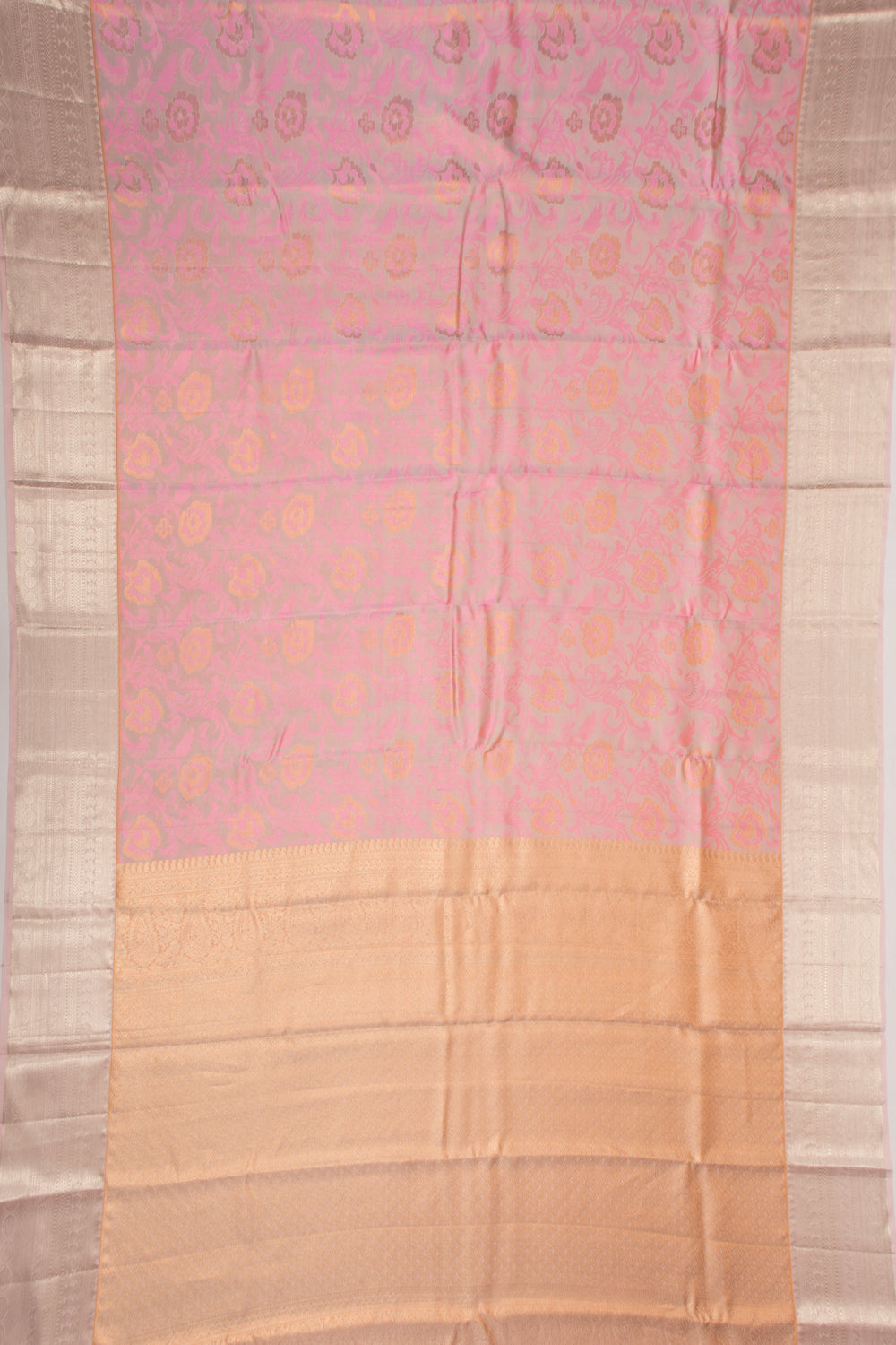 Taranga Kanchi Silk Jaal Pink Saree