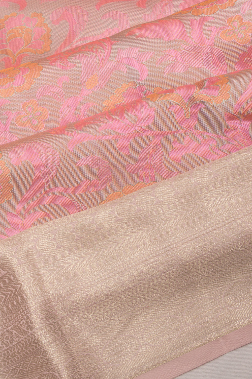 Taranga Kanchi Silk Jaal Pink Saree