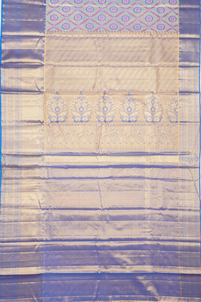Taranga Kanchi Silk Brocade Patel Blue Saree