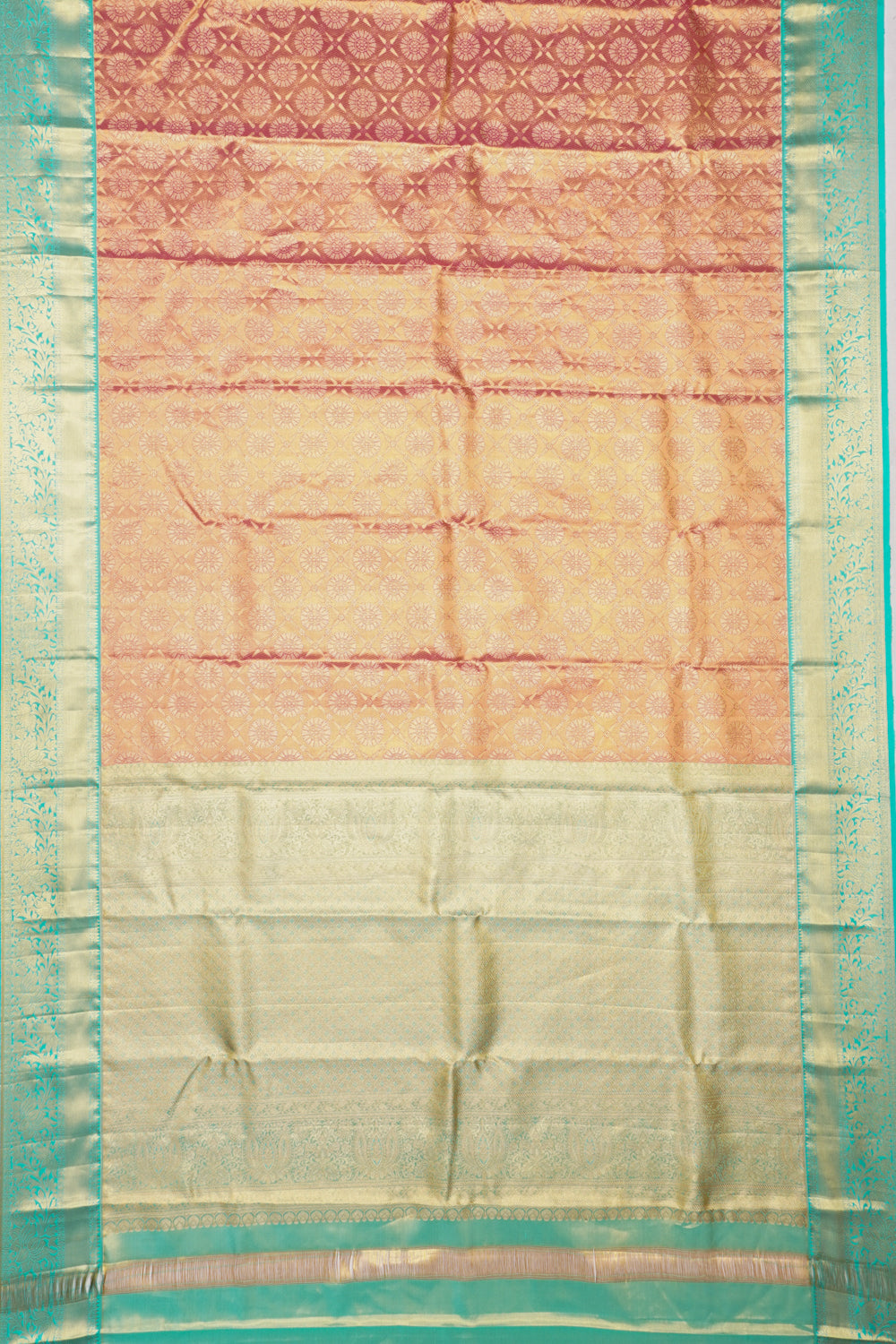 Taranga Kanchi Silk Tissue Brocade Pastel Pink Saree