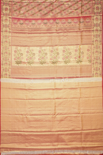 Taranga Kanchi Silk Tissue Brocade Gold Saree