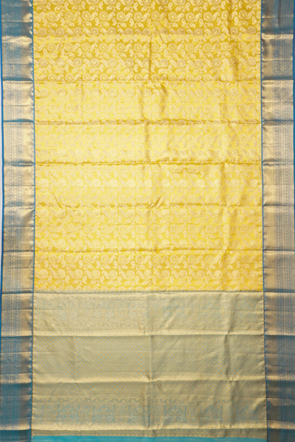 Taranga Kanchi Silk Tissue Brocade Gold Saree