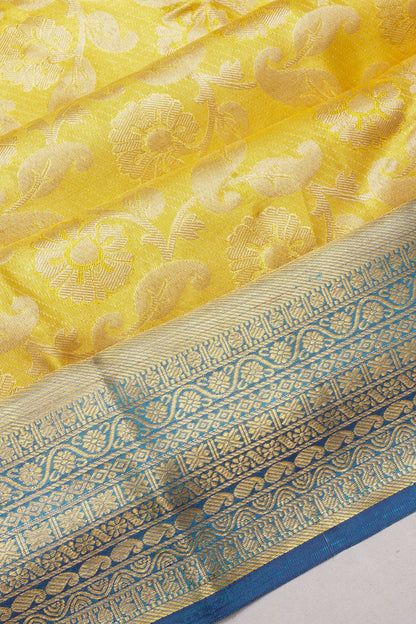 Taranga Kanchi Silk Tissue Brocade Gold Saree