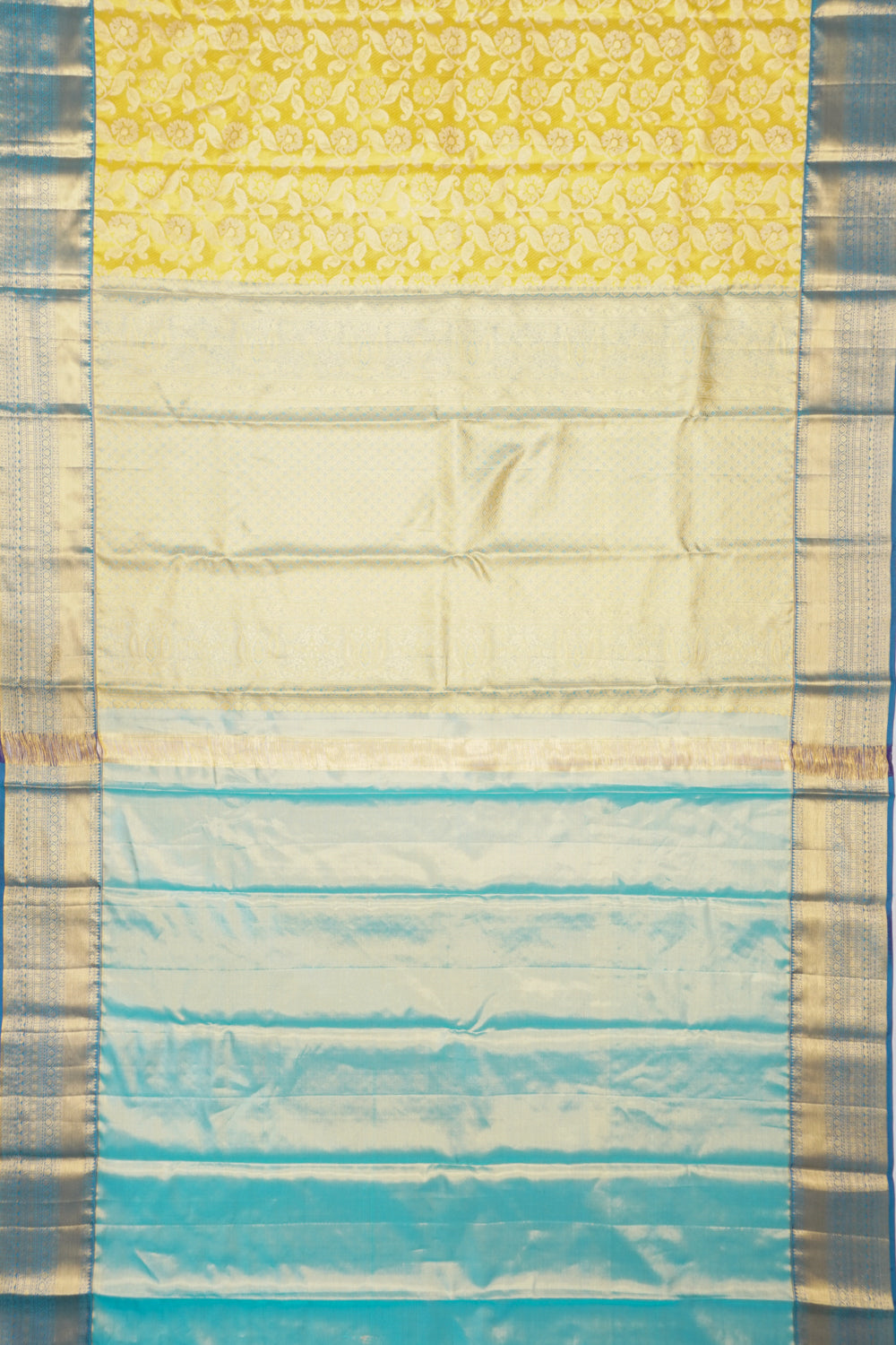 Taranga Kanchi Silk Tissue Brocade Gold Saree