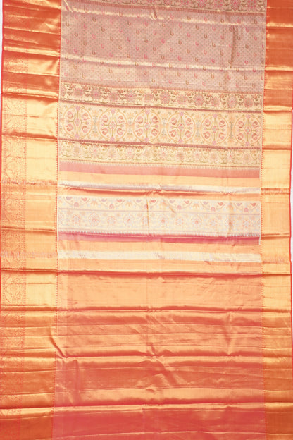 Taranga Kanchi Silk Tissue Brocade Green Saree