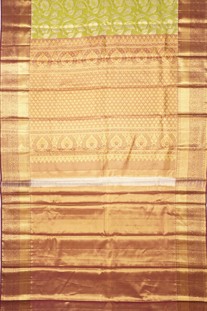 Taranga Kanchi Silk Tissue Brocade Pastel Green Saree