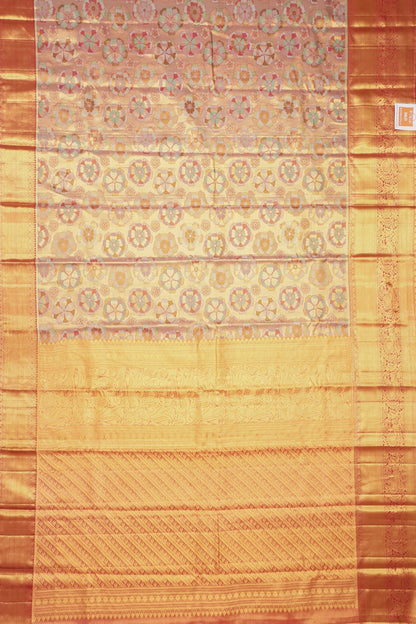 Taranga Kanchi Silk Tissue Brocade Gold Saree