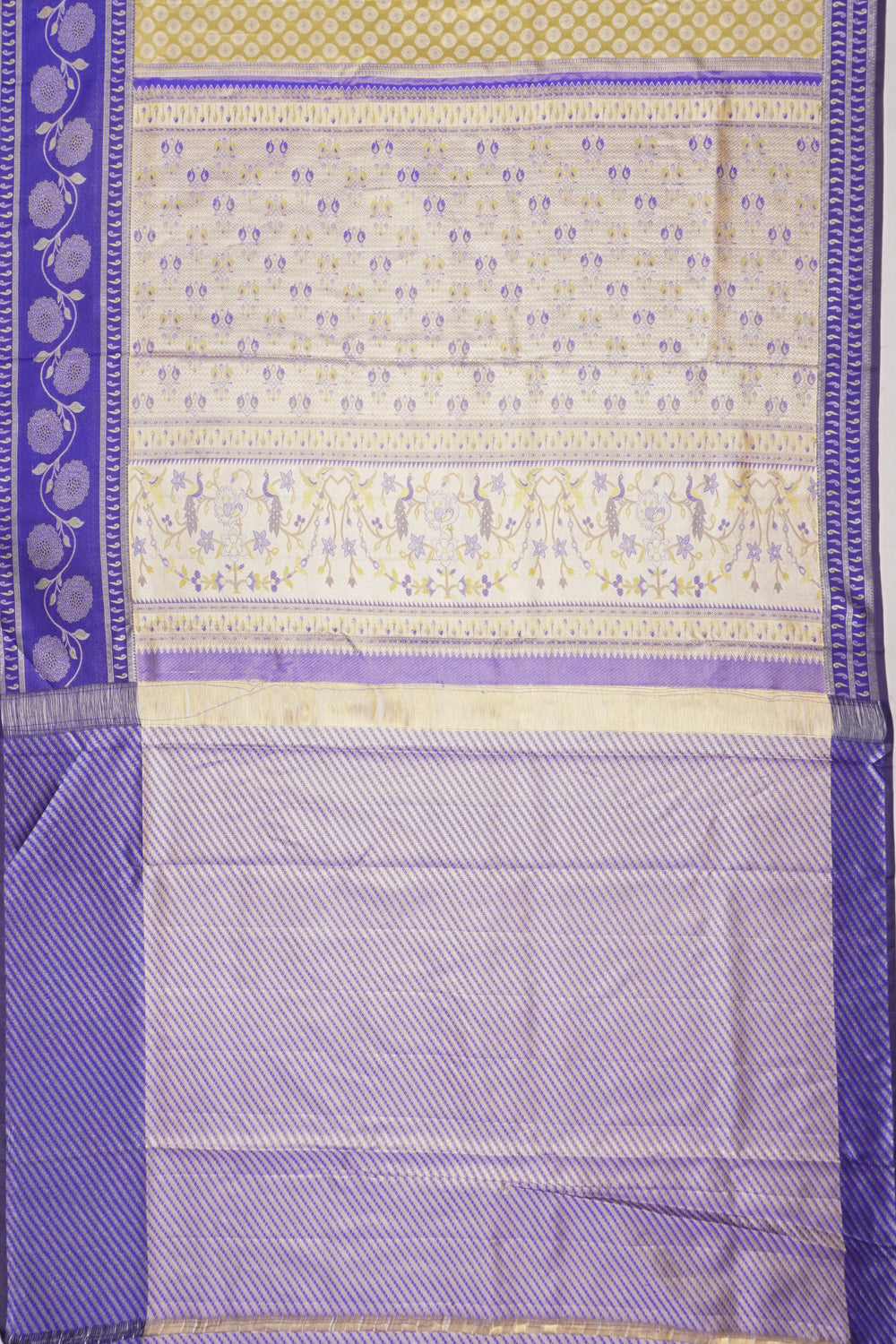 Taranga Kanchi Silk Tissue Brocade Yellow Saree