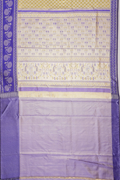 Taranga Kanchi Silk Tissue Brocade Yellow Saree