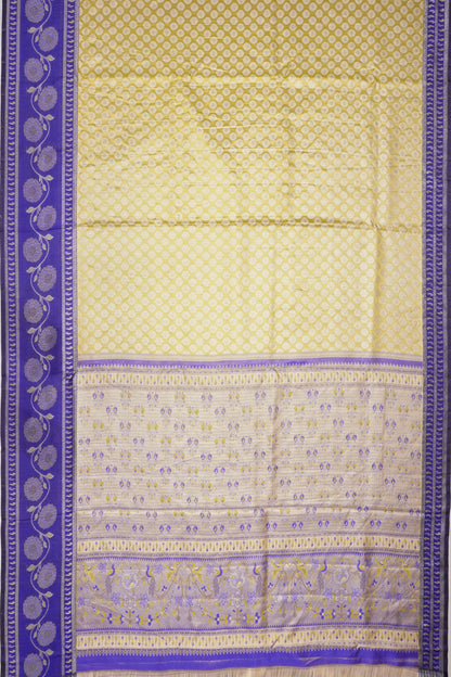 Taranga Kanchi Silk Tissue Brocade Gold Saree