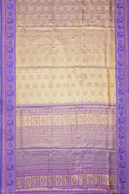 Taranga Kanchi Silk Tissue Brocade Gold Saree