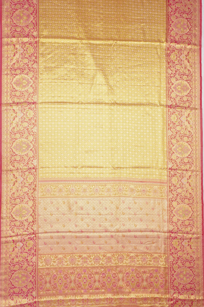 Taranga Kanchi Silk Tissue Brocade Gold Saree