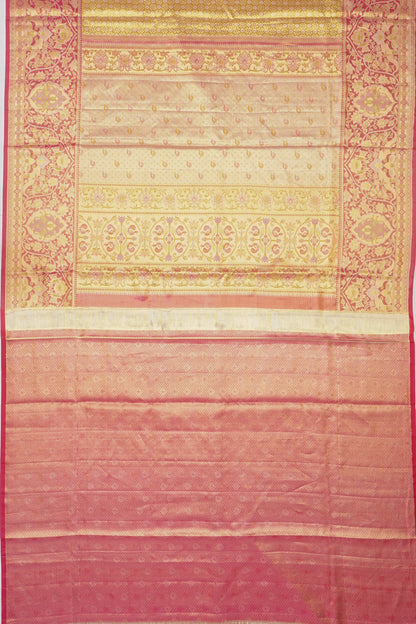 Taranga Kanchi Silk Tissue Brocade Gold Saree