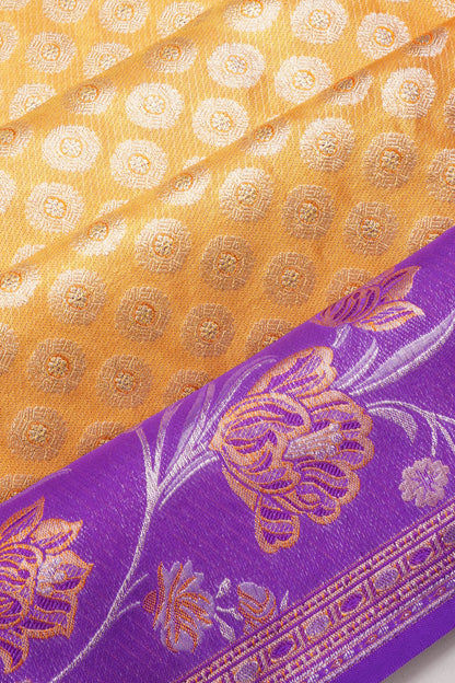 Taranga Kanchi Silk Tissue Brocade Gold Saree
