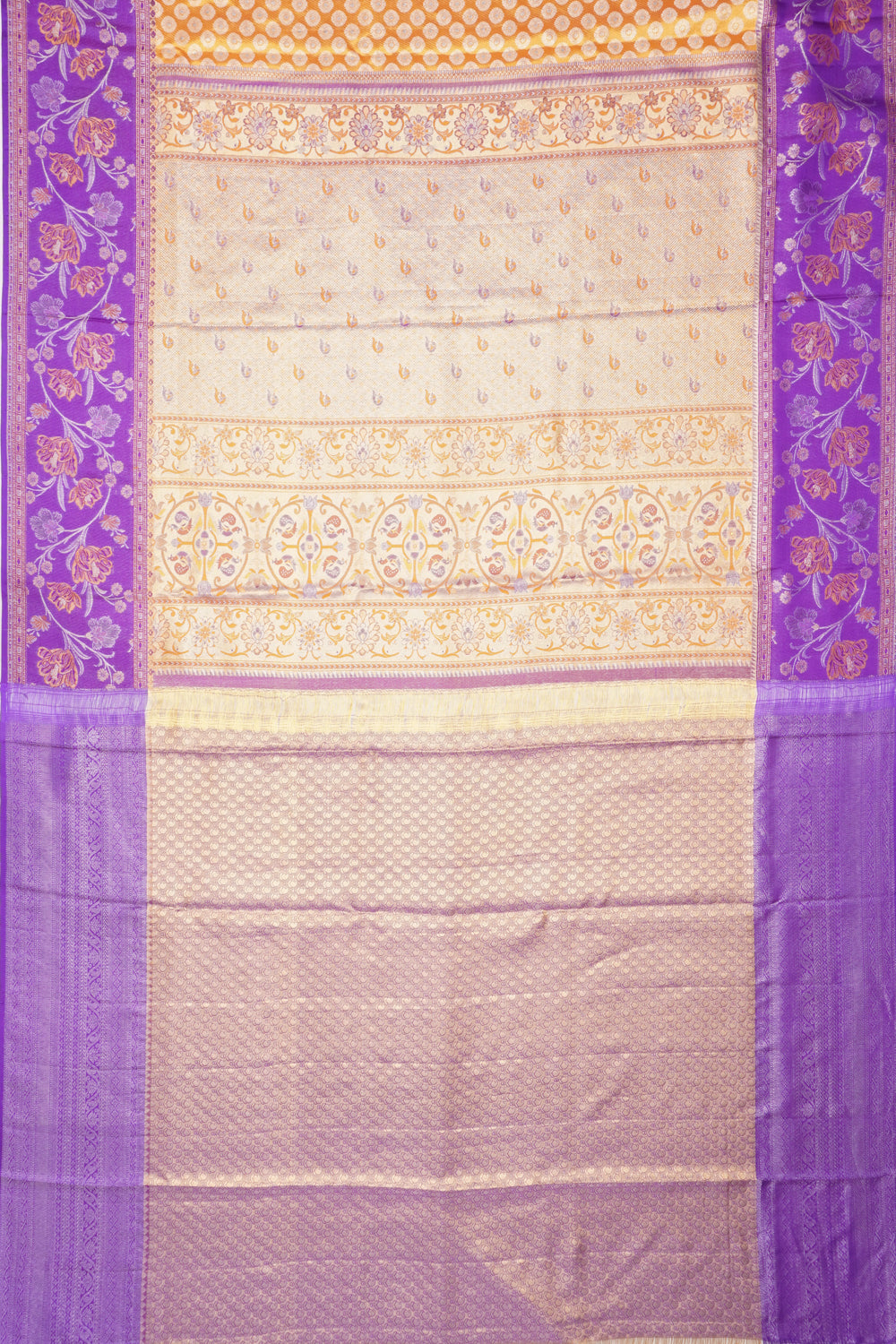 Taranga Kanchi Silk Tissue Brocade Gold Saree