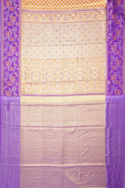 Taranga Kanchi Silk Tissue Brocade Gold Saree