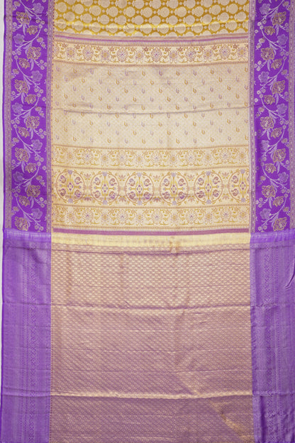Taranga Kanchi Silk Tissue Brocade Gold Saree