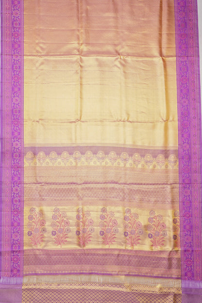 Taranga Kanchi Silk Tissue Brocade Gold Saree