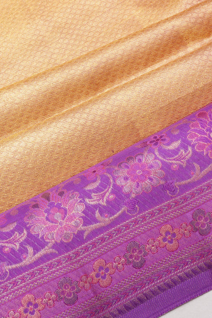 Taranga Kanchi Silk Tissue Brocade Gold Saree