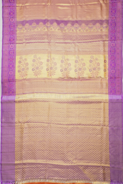Taranga Kanchi Silk Tissue Brocade Gold Saree
