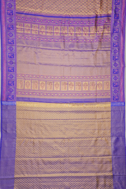 Taranga Kanchi Silk Tissue Brocade Gold Saree