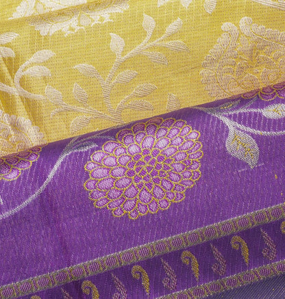Taranga Kanchi Silk Tissue Jaal Gold Saree