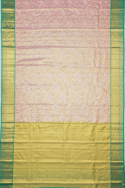 Taranga Kanchi Silk Tissue Brocade Baby Pink Saree