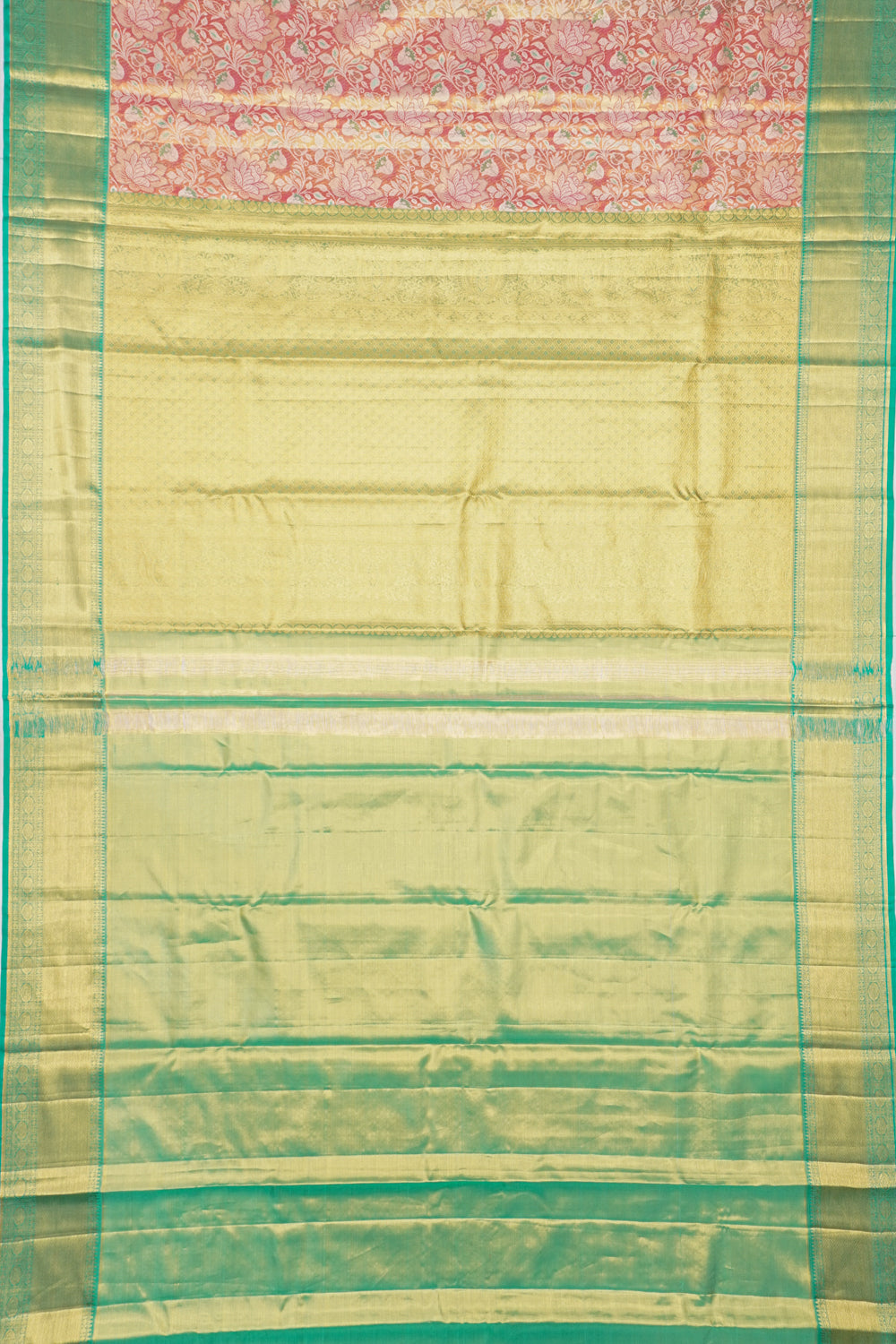 Taranga Kanchi Silk Tissue Brocade Orange Saree