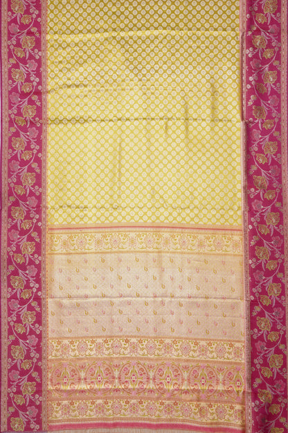 Taranga Kanchi Silk Tissue Brocade gold Saree