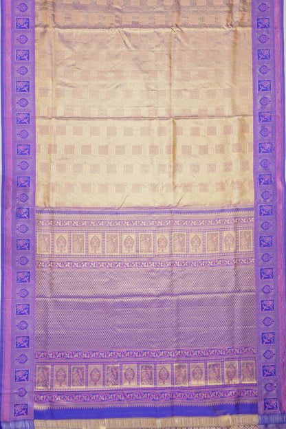 Taranga Kanchi Silk Brocade Gold Saree