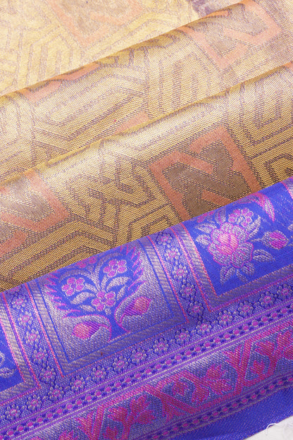 Taranga Kanchi Silk Brocade Gold Saree
