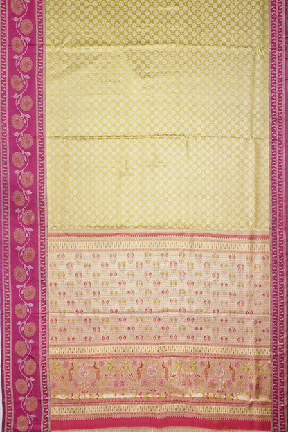 Taranga Kanchi Silk Tissue Brocade Gold Saree