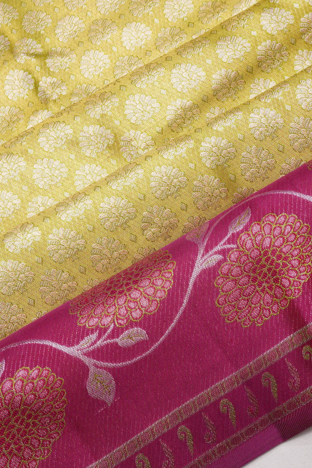 Taranga Kanchi Silk Tissue Brocade Gold Saree
