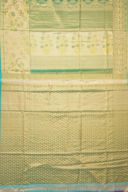 Taranga Kanchi Silk Tissue Brocade Gold Saree