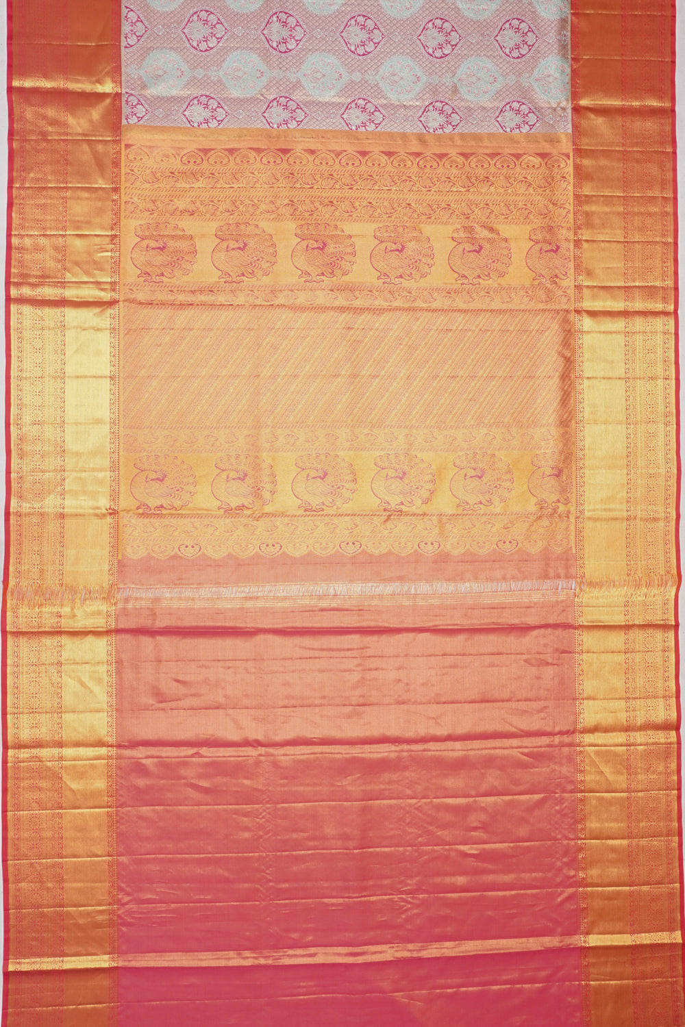 Taranga Kanchi Silk Tissue Brocade Gold Saree