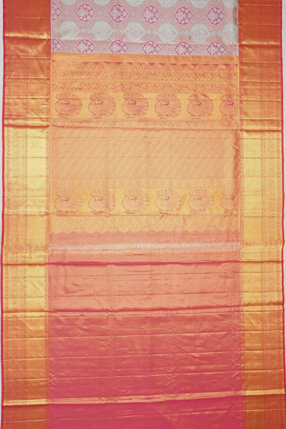 Taranga Kanchi Silk Tissue Brocade Gold Saree