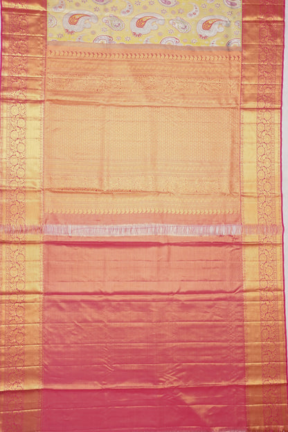 Taranga Kanchi Silk Tissue Brocade Pastel Green Saree