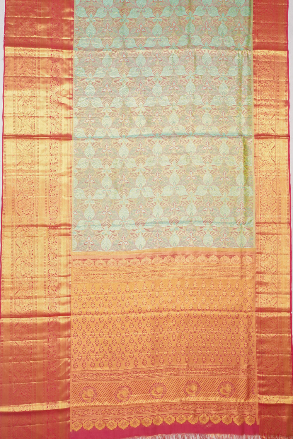 Taranga Kanchi Silk Tissue Green Saree