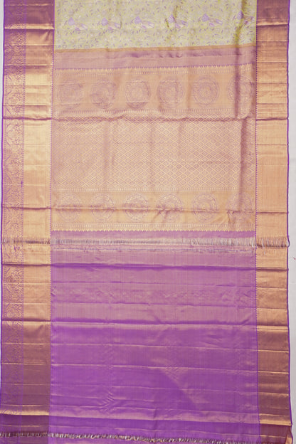 Taranga Kanchi Silk Tissue Pastel Green Saree