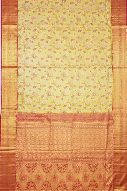 Taranga Kanchi Silk Tissue Brocade Gold Saree