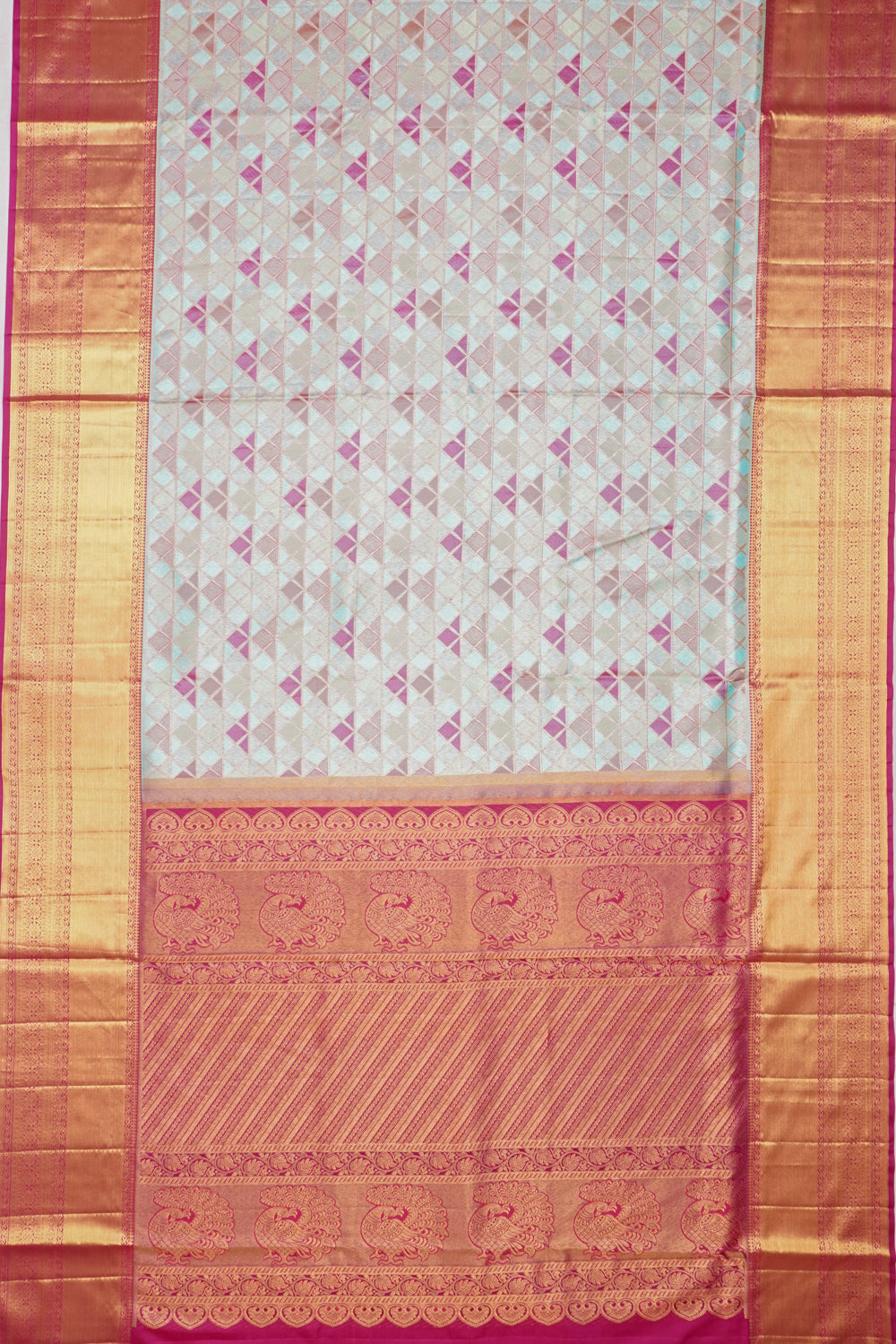 Taranga Kanchi Silk Tissue Brocade Blue Saree