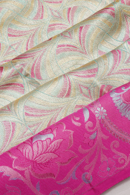 Taranga Kanchi Silk Tissue Brocade Sea Green Saree