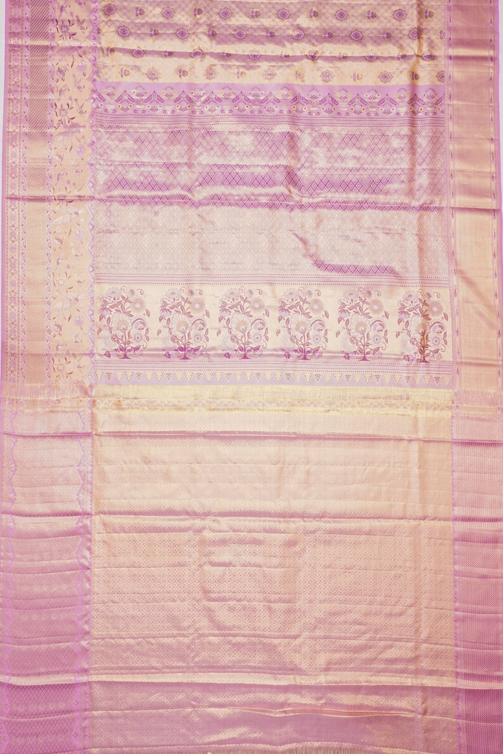 Taranga Kanchi Silk Tissue Brocade Lavender Saree