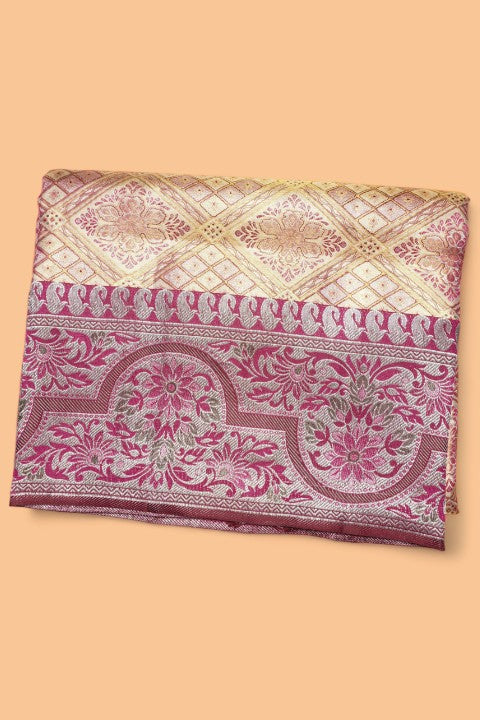 Taranga Kanchi Silk Tissue Brocade Gold Saree