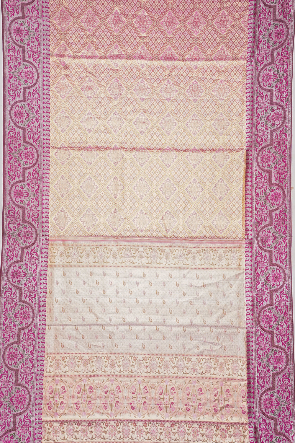 Taranga Kanchi Silk Tissue Brocade Gold Saree