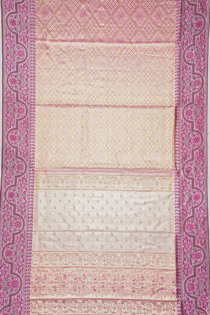 Taranga Kanchi Silk Tissue Brocade Gold Saree